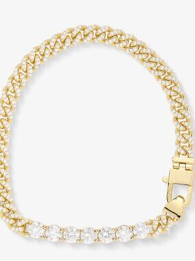 Melinda Maria Pavé Julian Loves Diamonds Bracelet Gold 6.8mm